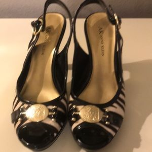 Anne Klein Zebra Print Kitten Heels